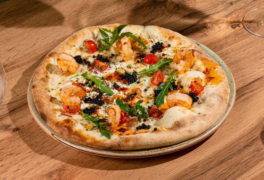 Фокачча с креветками